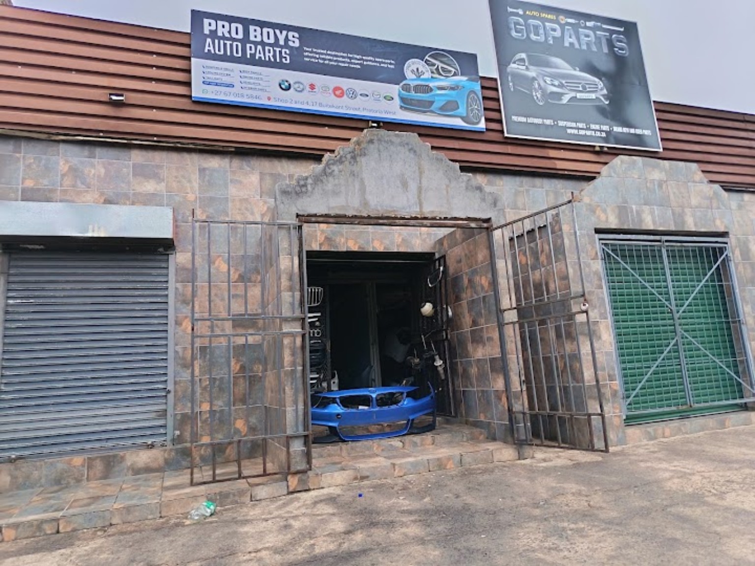 Exterior of Pro Boys Auto Parts store in Pretoria West